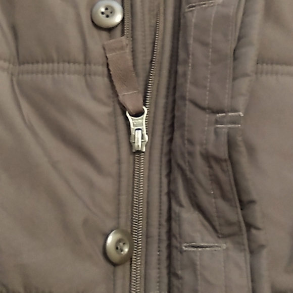 Sonoma Men's Brown Full-Zip Button Puffer Vest Jacket XLarge - Picture 3 of 5